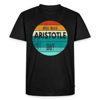 what would aristotle do - Men's Premium Organic T-Shirt - black - Front - Nico (187cm)