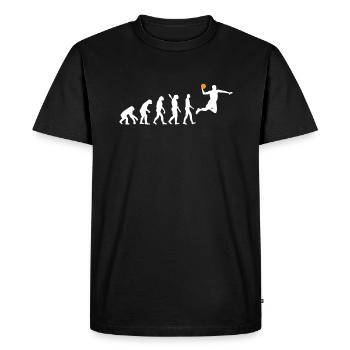 Basketball - Human Evolution / Darwin - Men's Premium Organic T-Shirt - black - Front - Nico (187cm)