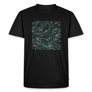 Ocean - Ocean Current Square - T-shirt Premium bio Homme - noir - Devant - Nico (187cm)