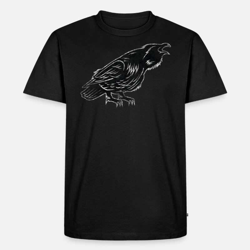 Rabe - Männer Premium Bio T-Shirt - Schwarz