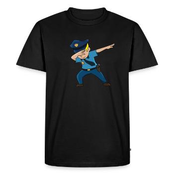 Policier - DAB, dabben, tamponnant, dansant - T-shirt Premium bio Homme - noir - Devant - Nico (187cm)