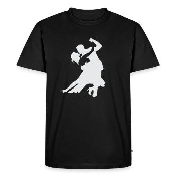 Salsa - silhouette d'un couple dansant - T-shirt Premium bio Homme - noir - Devant - Nico (187cm)