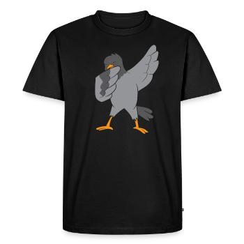 Dove - DAB, dabbing, dabbing, dancing - Men's Premium Organic T-Shirt - black - Front - Nico (187cm)