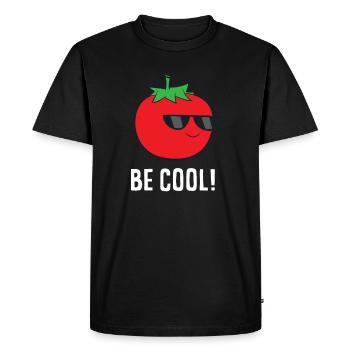 Tomato sunglasses, Be cool - Men's Premium Organic T-Shirt - black - Front - Nico (187cm)