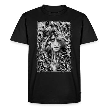 Thistle witch - Men's Premium Organic T-Shirt - black - Front - Nico (187cm)
