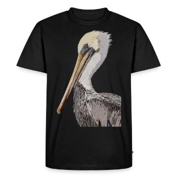 Brown pelican - Men's Premium Organic T-Shirt - black - Front - Nico (187cm)