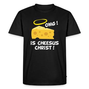 Cheesus Christ - T-shirt Premium bio Homme - noir - Devant - Nico (187cm)