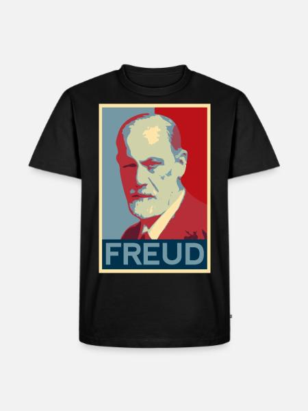 Sigmund Freud motif - Men's Premium Organic T-Shirt - black