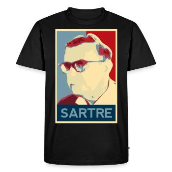 Jean-Paul Sartre shirt - Men's Premium Organic T-Shirt - black - Front - Nico (187cm)