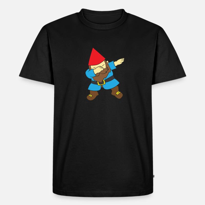 Gartenzwerg - Dab, dabbing, dabben, tanzen - Männer Premium Bio T-Shirt - Schwarz