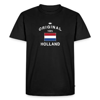 Drapeau hollandais drapeau drapeau - T-shirt Premium bio Homme - noir - Devant - Nico (187cm)