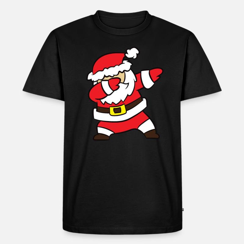 Weihnachtsmann - DAB, dabben, dabbing, tanz - Männer Premium Bio T-Shirt - Schwarz