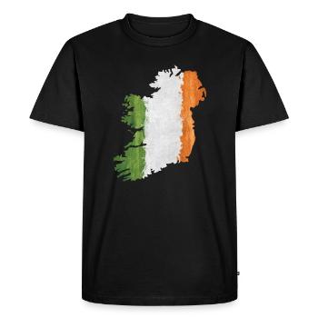 Irlande - frontière dans le drapeau national - T-shirt Premium bio Homme - noir - Devant - Nico (187cm)