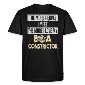 Boa Constrictor Snake Snake amour - T-shirt Premium bio Homme - noir - Devant - Nico (187cm)