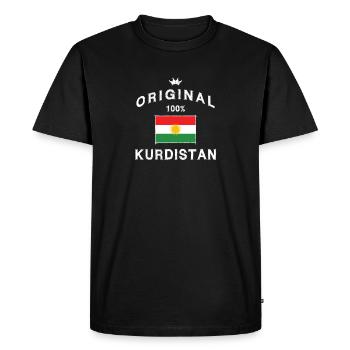 Drapeau drapeau kurde Kurdistan drapeau - T-shirt Premium bio Homme - noir - Devant - Nico (187cm)