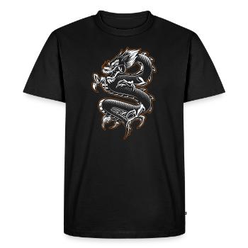 Dragon dragon chinois japonais - T-shirt Premium bio Homme - noir - Devant - Nico (187cm)