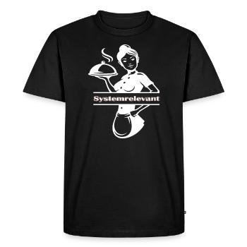Waitress Restaurant System Relevant - Men's Premium Organic T-Shirt - black - Front - Nico (187cm)