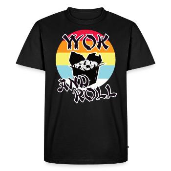 Wok and roll pour les fans de la nourriture asiatique - T-shirt Premium bio Homme - noir - Devant - Nico (187cm)