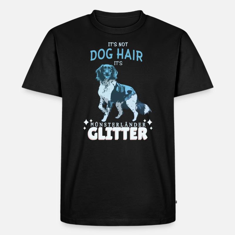 Münsterländer - Männer Premium Bio T-Shirt - Schwarz