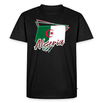 Algérie - T-shirt Premium bio Homme - noir - Devant - Nico (187cm)