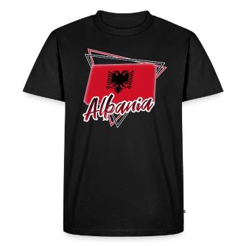 Albanie - T-shirt Premium bio Homme - noir - Devant - Nico (187cm)