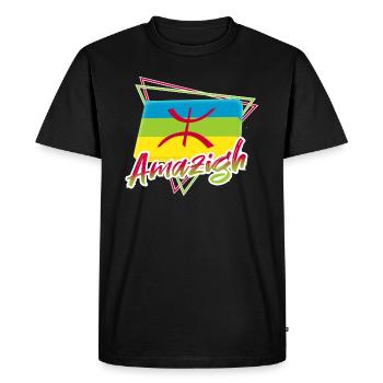 Amazigh - T-shirt Premium bio Homme - noir - Devant - Nico (187cm)