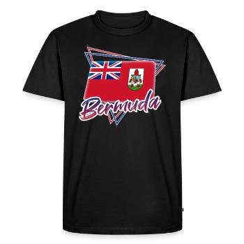 Bermuda - T-shirt Premium bio Homme - noir - Devant - Nico (187cm)