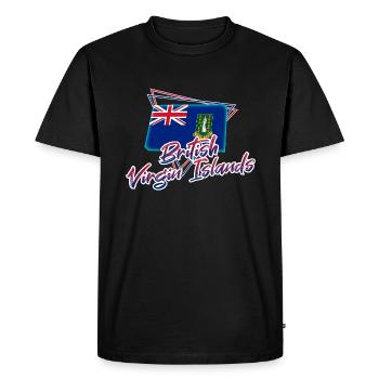 British Virgin Islands - Men's Premium Organic T-Shirt - black - Front - Nico (187cm)