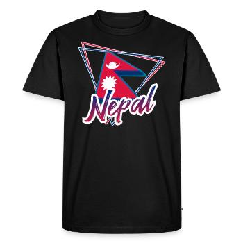 Nepal - Men's Premium Organic T-Shirt - black - Front - Nico (187cm)