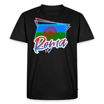 Roma - Men's Premium Organic T-Shirt - black - Front - Nico (187cm)