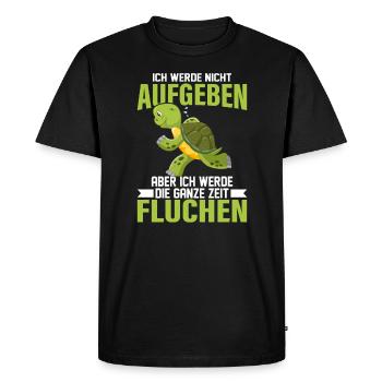 Läufer Joggen Marathon Schildkröte Langsam Jogger - Männer Premium Bio T-Shirt - Schwarz - Vorne - Nico (187cm)