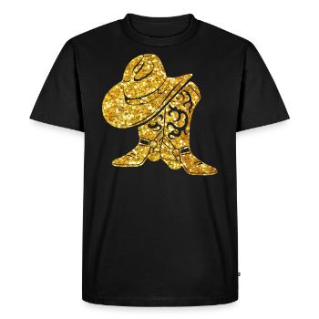 Country CowBoy - T-shirt Premium bio Homme - noir - Devant - Nico (187cm)