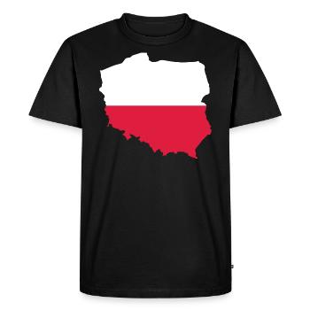 Pologne - Frontière nationale dans le drapeau national - T-shirt Premium bio Homme - noir - Devant - Nico (187cm)