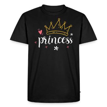 Couronne - Diadème Princesse, Princess - T-shirt Premium bio Homme - noir - Devant - Nico (187cm)