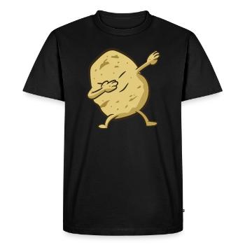 Potato - DAB, dabbing, dabbing, dance - Men's Premium Organic T-Shirt - black - Front - Nico (187cm)