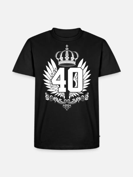 40TH BIRTHDAY 40 YEARS - Men's Premium Organic T-Shirt - black