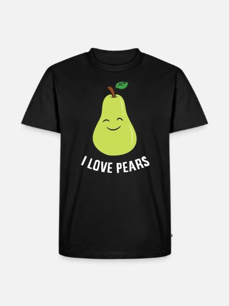 Pear - I Love Pears - Men's Premium Organic T-Shirt - black