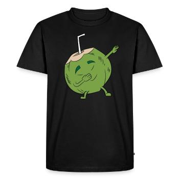 Coconut - DAB, dabbing, dance - Men's Premium Organic T-Shirt - black - Front - Nico (187cm)