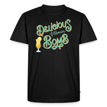 Bombe de vitamines - T-shirt Premium bio Homme - noir - Devant - Nico (187cm)