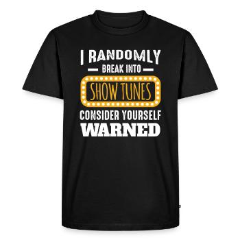 Motif de théâtre pour les acteurs de théâtre - T-shirt Premium bio Homme - noir - Devant - Nico (187cm)