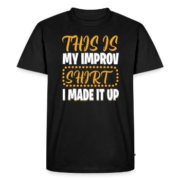 Motif de théâtre pour les acteurs de théâtre - T-shirt Premium bio Homme - noir - Devant - Nico (187cm)