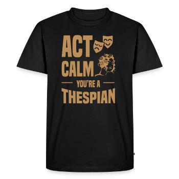Motif de théâtre pour les acteurs de théâtre - T-shirt Premium bio Homme - noir - Devant - Nico (187cm)