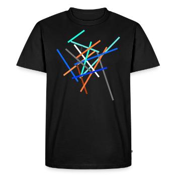 Construction de science-fiction moderne abstraite - T-shirt Premium bio Homme - noir - Devant - Nico (187cm)