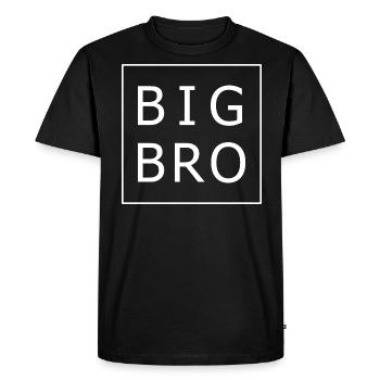 GRAND FRÈRE GRAND FRÈRE - T-shirt Premium bio Homme - noir - Devant - Nico (187cm)