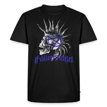 Skull Punk Spikes Inscription Red Punk Anarchy Ni - T-shirt Premium bio Homme - noir - Devant - Nico (187cm)