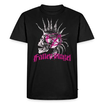 Skull Punk Spikes Inscription Red Punk Anarchy Ró - T-shirt Premium bio Homme - noir - Devant - Nico (187cm)