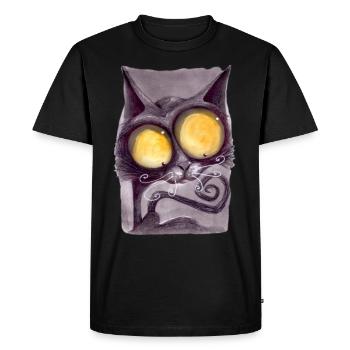 Serial Cat 16 - T-shirt Premium bio Homme - noir - Devant - Nico (187cm)