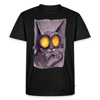 Serial Cat 23 - T-shirt Premium bio Homme - noir - Devant - Nico (187cm)