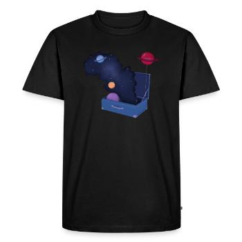 Voyage cosmique - T-shirt Premium bio Homme - noir - Devant - Nico (187cm)