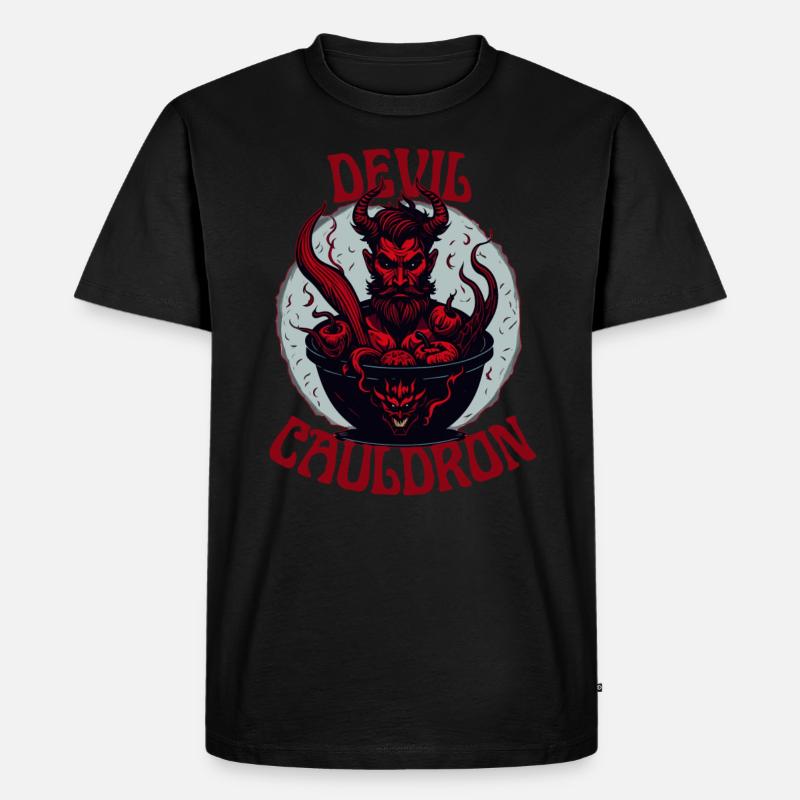 Devil Cauldron Hells Kitchen - Männer Premium Bio T-Shirt - Schwarz
